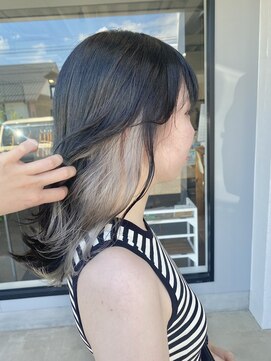 ナンバー(number+) 20代30代40代大人可愛いインナーカラーシルバーベージュ