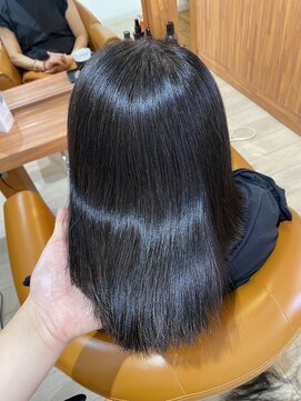 ソワン ドゥ ブレス エルネ 立花店(soin de brace elne) 美髪、透明感ブルーブラック、オッジィオットで髪質改善