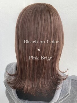サラジュ 仁川店(SARAJU) 透明感カラー　ブリーチオンカラー×透明感◎ピンクベージュ