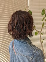 アース 三田南ウッディタウン店(HAIR&MAKE EARTH)&nbsp;20代30代40代くせ毛風パーマ丸みショート小顔カット　6/11