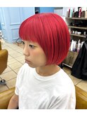 派手髪レッドカラー【広島派手髪】【広島ハイトーン】