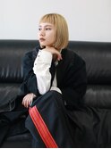 ボブ　ブリーチ　ブロンド　ミルクティーベージュ