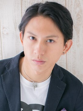 モッズヘアメン 札幌月寒店(mod's hair men) 刈り上げセンターパートブラックマッシュp札幌月寒