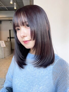 アルバム 池袋(ALBUM) 似合わせカットマロンベージュ姫カットレイヤー_ba504931