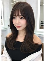 グルグル 下総中山店(GULGUL)&nbsp;ロング/顔周り/ブリーチなしカラー/前髪/下総中山