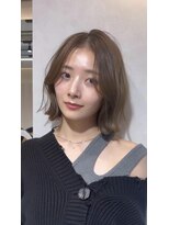ロンド ルージュ 銀座店(Lond rouge)&nbsp;ミニウルフレイヤーカット顔周り前髪韓国ミディアムロング/銀座