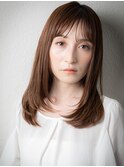 大人美人艶感ストレート前下がりレイヤースタイルu越谷30代40代