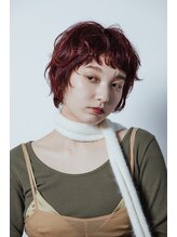 マルコ(marc..) 柔らかレッドのマッシュレイヤー