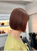 ボブ × ベージュ