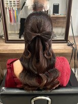 ヘアセット アリエス 新宿駅前店(aries)&nbsp;*.髪の毛リボンハーフアップ.*