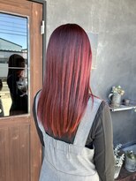 ナナ バイ ピケ(nana by pique) ブリーチなし/チェリーレッド 艶カラー 赤髪 暖色/ワインレッド