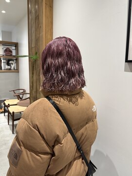 シアン 矢場町店(CYAN.) ブリーチ履歴にウェーブパーマ