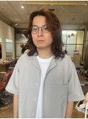 強すぎないメンズのニュアンスミディアムパーマ