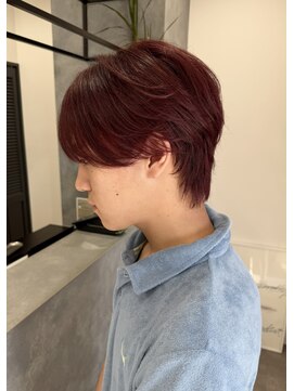 ネクストフォーヘアー(NEXT for hair) メンズカラー　ボルドー　ラウンドマッシュ　2way