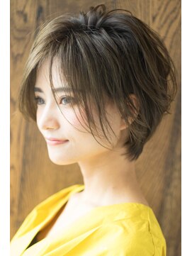 エル(LE) 6/8newopen!ひし形シルエットグレージュエアリーショート