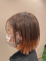 ハイル(Heil)&nbsp;【Heil】 裾カラーオレンジ/ボブショート/切りっぱなしボブ/池袋