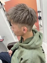 アールモンドヘア新世界 【北見】＃グレージュカラー＃メンズショート＃ダブルカラー