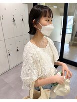 オーシャン(Ocean)&nbsp;［Ocean Hair&Life 水田］ぱっつん前髪切りっぱなしボブ/外ハネ