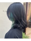 20代30代40代大人可愛いインナーカラー毛先パーマ透明感
