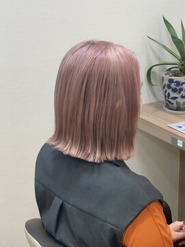 アッシュ 鷺沼店(Ash) ピンクベージュ×ボブ