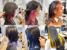 アクセントカラーといえばインナーカラー♪耳掛けが可愛い【インナーカラー/イルミナカラー/髪質改善】