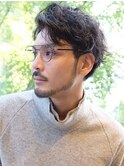 カルマパーマ/ベリーショート/ウルフ/アッシュブラック