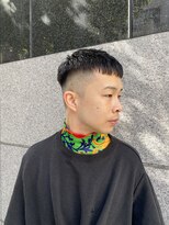 レンゲン(LENGEN)&nbsp;束感刈り上げビジネス七三ツーブロックアップバング１２８１