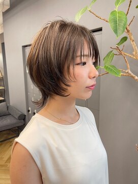 ジアン バイ ミルボン NU茶屋町+(GIEN by milbon) レイヤーカット/丸みショート/シースルーバング/エアリー