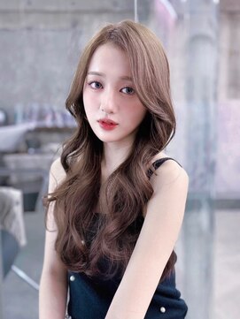 フィヴェント(Fivent) 顔周りレイヤー/小顔に見せるヘア/オリーブグレージュ/秋色