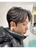 フェザーパーマ フェザーショート センターパート ダウンパーマ