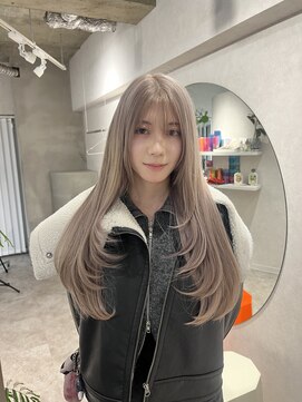 アドネ プライム(adne prime) ミルクティーベージュ/ホワイトベージュ/レイヤーカット