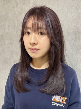 エアー 青山(AIR) レイヤー/前髪カット/顔まわりレイヤー/ハッシュカット/暖色カラ