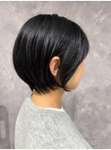 大人可愛い丸みショートボブ/ショートボブスタイル