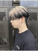 【GEEKS渋谷】センターパート/エンドカラー/ホワイトベージュ