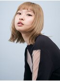 髪質改善カットにケアブリーチでうる艶ハイトーンベージュカラー