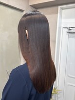 ファビ 渋谷(Fab)&nbsp;くびれヘア/暗めカラー/アプリコットオレンジ/縮毛矯正