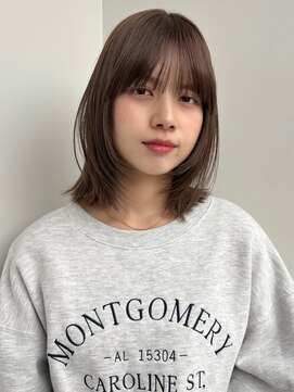 ラフ フロム ガーデン(Laf from GARDEN) ミディアム/レイヤーカット/顔周りカット/透明感カラー