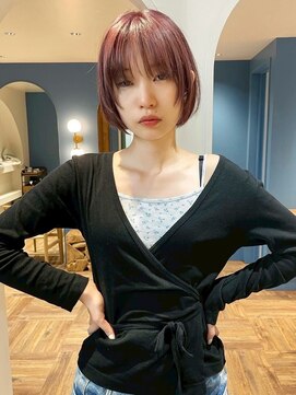 ロマリア(Lomalia) ショートボブ[表参道/原宿/ダブルカラー/ケアブリーチ/縮毛矯正]