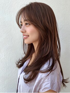 アシャ ヘアー ソリューション 神戸店(asha hair solution) イメチェン/ピンクベージュ/アンブレラカラー/前髪/摂津本山