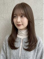 プレイス(PLACE) 透け感ロング×ショコラグレージュ