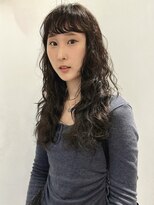 マカロニコースト(macaroni coast)&nbsp;レイヤーパーマロング ロングレイヤーパーマ 前髪ありパーマ
