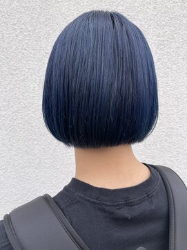 ラヴェストバイフレイスウェル(LOVEST by frace well) 脱黒髪☆ネイビーカラー×ボブ