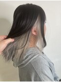 シルバーのインナーカラー