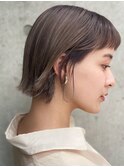 【NORA UMEDA 高木】ミニボブ&ミルクティーハイライトカラー