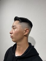 レンゲン(LENGEN) 束感刈り上げビジネス七三ツーブロックアップバング１００3