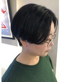20代30代センターパートハンサムショート〇