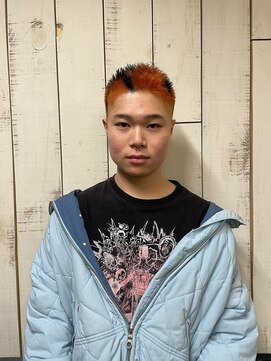 アンドピース and peace オレンジスパイキーショート