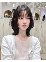 ◎レイヤーカットミディアムくびれヘア／ウルフカット／顔周り