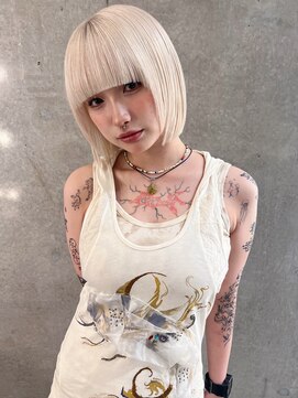 ペレ 梅田(PELE) 黒髪/ボブルフ/ネビージュ/小顔/ワンレン/梅田/髪質改善/前髪