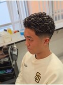 オールバックパーマ